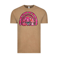 Vintage Coffee breast cancer rainbow gnomes Vintage Tee - FaDigitalArtStudio