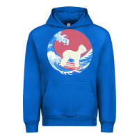 Cobalt bedlington terrier t  shirt bedlington terrier gifts   ocean waves sur Urban Hoodie - linhVisuals