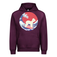 Mauve Wine bedlington terrier t  shirt bedlington terrier gifts   ocean waves sur Urban Hoodie - linhVisuals