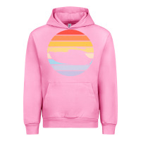 Fuchsia Pink boat t  shirt boat trip silhouette on a distressed retro sunset produc Urban Hoodie - linhVisuals