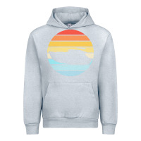 Heather Grey boat t  shirt boat trip silhouette on a distressed retro sunset produc Urban Hoodie - linhVisuals