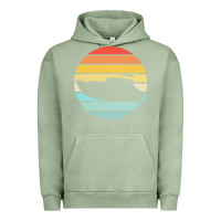 Pigment Oil Green boat t  shirt boat trip silhouette on a distressed retro sunset produc Urban Hoodie - linhVisuals