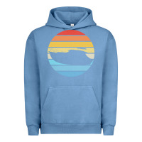 Boat T  Shirt Boat Trip Silhouette On A Distressed Retro Sunset Produc Urban Hoodie | Teevron