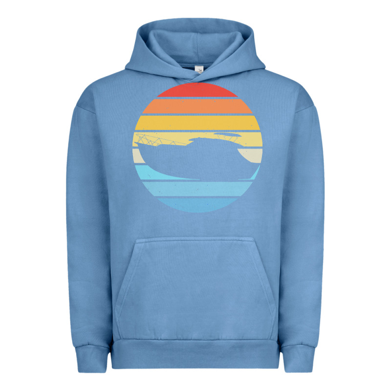 Boat T  Shirt Boat Trip Silhouette On A Distressed Retro Sunset Produc Urban Hoodie by linhVisuals | Teevron