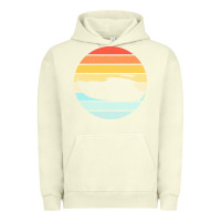 Pigment Pistachio boat t  shirt boat trip silhouette on a distressed retro sunset produc Urban Hoodie - linhVisuals