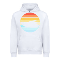White boat t  shirt boat trip silhouette on a distressed retro sunset produc Urban Hoodie - linhVisuals