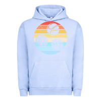 Pigment Grape Ice bocce ball t  shirt bocce ball silhouette on a distressed retro sunset Urban Hoodie - linhVisuals