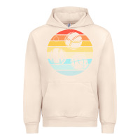Sandshell bocce ball t  shirt bocce ball silhouette on a distressed retro sunset Urban Hoodie - linhVisuals