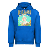 Cobalt pommeranian t  shirt dog owner, just wanna pet my pommeranian & drink Urban Hoodie - linhVisuals