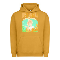 Pigment Peanut Butter pommeranian t  shirt dog owner, just wanna pet my pommeranian & drink Urban Hoodie - linhVisuals
