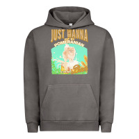 Pigment Tornado pommeranian t  shirt dog owner, just wanna pet my pommeranian & drink Urban Hoodie - linhVisuals