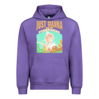Tulip pommeranian t  shirt dog owner, just wanna pet my pommeranian & drink Urban Hoodie - linhVisuals