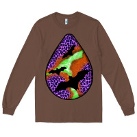 Chestnut halloween bat  teardrop Long Sleeve Tee - BundleAndBundleShop