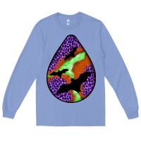 Colony Blue halloween bat  teardrop Long Sleeve Tee - BundleAndBundleShop