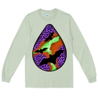 Matcha halloween bat  teardrop Long Sleeve Tee - BundleAndBundleShop