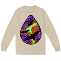 Mushroom halloween bat  teardrop Long Sleeve Tee - BundleAndBundleShop