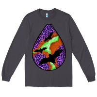 Smoke halloween bat  teardrop Long Sleeve Tee - BundleAndBundleShop