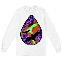 White halloween bat  teardrop Long Sleeve Tee - BundleAndBundleShop