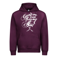 Mauve Wine brain cancer t  shirt cancer can kiss my ass! brain ( gray ribbon) t Urban Hoodie - linhVisuals