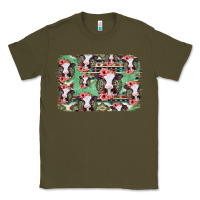 Army Green baby cow floral aztec background Classic Tee - Jasminsmagicworld
