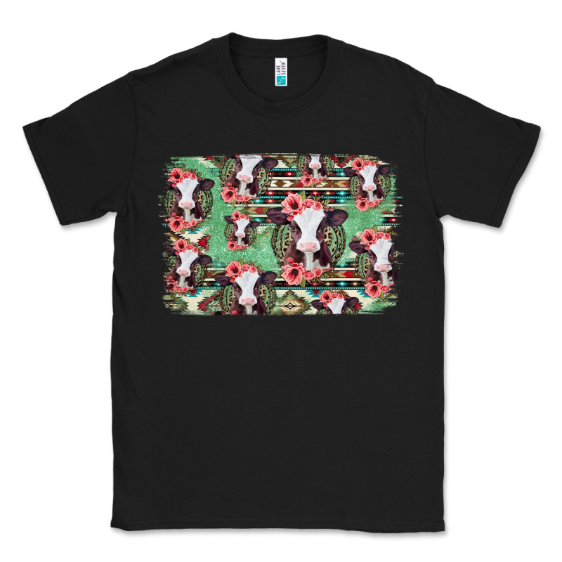 Baby Cow Floral Aztec Background Classic Tee by Jasminsmagicworld | Teevron