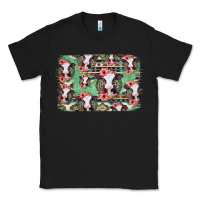 Black baby cow floral aztec background Classic Tee - Jasminsmagicworld