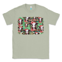 Matcha baby cow floral aztec background Classic Tee - Jasminsmagicworld