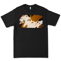 Black Cowhide Black and Light Brown Brushstroke Premium Tee - Jasminsmagicworld