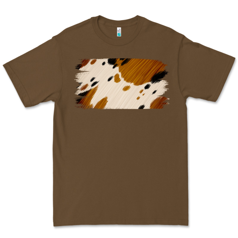 Cowhide Black And Light Brown Brushstroke Premium Tee by Jasminsmagicworld | Teevron