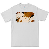 Dove Grey Cowhide Black and Light Brown Brushstroke Premium Tee - Jasminsmagicworld