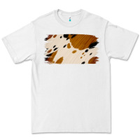 White Cowhide Black and Light Brown Brushstroke Premium Tee - Jasminsmagicworld