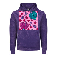 Cloud Purple valentines day lock and key seamless pattern Vintage Hoodie - BundleAndBundleShop