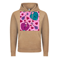 Vintage Coffee valentines day lock and key seamless pattern Vintage Hoodie - BundleAndBundleShop