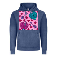 Vintage Denim valentines day lock and key seamless pattern Vintage Hoodie - BundleAndBundleShop