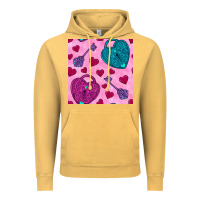 Vintage Mustard valentines day lock and key seamless pattern Vintage Hoodie - BundleAndBundleShop