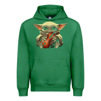 Emerald baby yoda hug violin [tb] Urban Hoodie - linhVisuals
