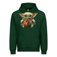 Forest Green baby yoda hug violin [tb] Urban Hoodie - linhVisuals