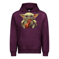 Mauve Wine baby yoda hug violin [tb] Urban Hoodie - linhVisuals