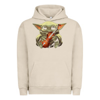 Pigment French Oak baby yoda hug violin [tb] Urban Hoodie - linhVisuals
