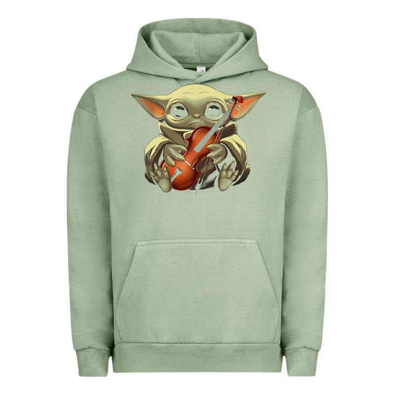 Baby Yoda Hug Violin [tb] Urban Hoodie by linhVisuals | Teevron