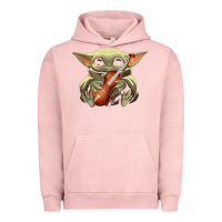 Pigment Salmon baby yoda hug violin [tb] Urban Hoodie - linhVisuals