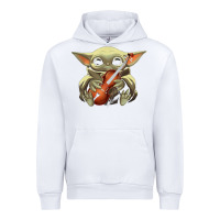 White baby yoda hug violin [tb] Urban Hoodie - linhVisuals