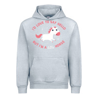 Heather Grey i'm a little horse Urban Hoodie - linhVisuals