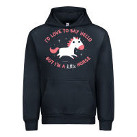 Navy i'm a little horse Urban Hoodie - linhVisuals