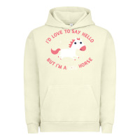 Pigment Pistachio i'm a little horse Urban Hoodie - linhVisuals