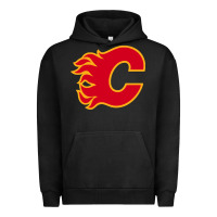 Pigment Black the-flames-calgary-sports Urban Hoodie - linhVisuals