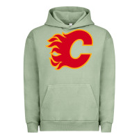 Pigment Oil Green the-flames-calgary-sports Urban Hoodie - linhVisuals