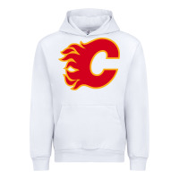White the-flames-calgary-sports Urban Hoodie - linhVisuals