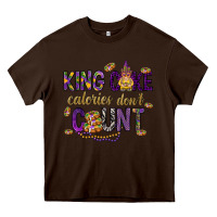 Chocolate Brown King cake calories don't count Heavy Core Tee - HowdyJamesFarm