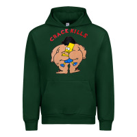 Forest Green bart crack kills Urban Hoodie - linhVisuals